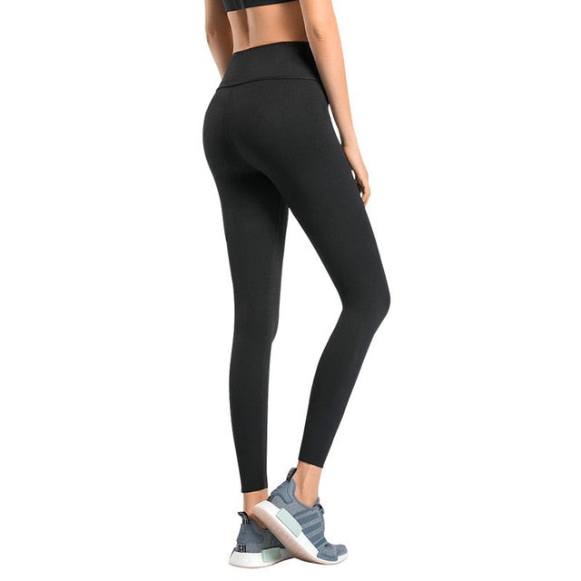2019 Summer New Yoga Female Tight Bottoming Stretch Solid Color High Waist Pants
