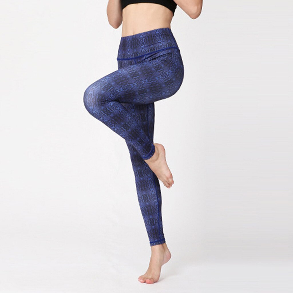 Digital Printing Design Long Pants Women Fashion High-waist Hip Stretch Running Fitness Yoga Pants Sport Wind #G20
