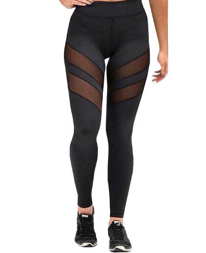 European and American blockbuster large-size quick-drying women's clothes quick-selling hot hollow perspective splicing yoga